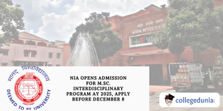 NIA Opens Admission for M.Sc. Interdisciplinary Program AY 2025, Apply Before December 8